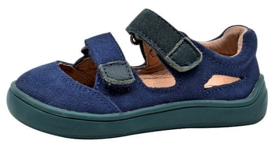 Protetika dětské kožené barefoot sandály Tery Denim