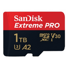 SanDisk Extreme Pro microSDXC 1 TB 170 MB/s A2 C10 V30 UHS-I U3, adaptér, NÁHRADA 214508