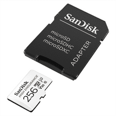 SanDisk microSDXC High Endurance Video 256 GB C 10 U3 V30, adaptér