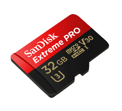 SanDisk Extreme Pro microSDHC 32 GB 100 MB/s A1 Class 10 UHS-I V30, Adaptér