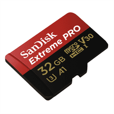 SanDisk Extreme Pro microSDHC 32 GB 100 MB/s A1 Class 10 UHS-I V30, Adaptér