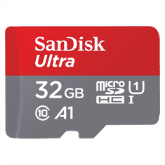 SanDisk Ultra microSDHC 32GB 120MB/s A1 Class 10 UHS-I, s adaptérem