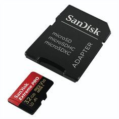 SanDisk Extreme Pro microSDHC 32 GB 100 MB/s A1 Class 10 UHS-I V30, Adaptér