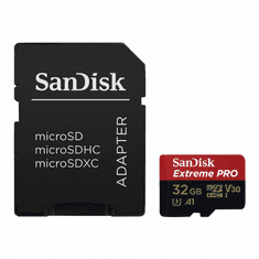 SanDisk Extreme Pro microSDHC 32 GB 100 MB/s A1 Class 10 UHS-I V30, Adaptér