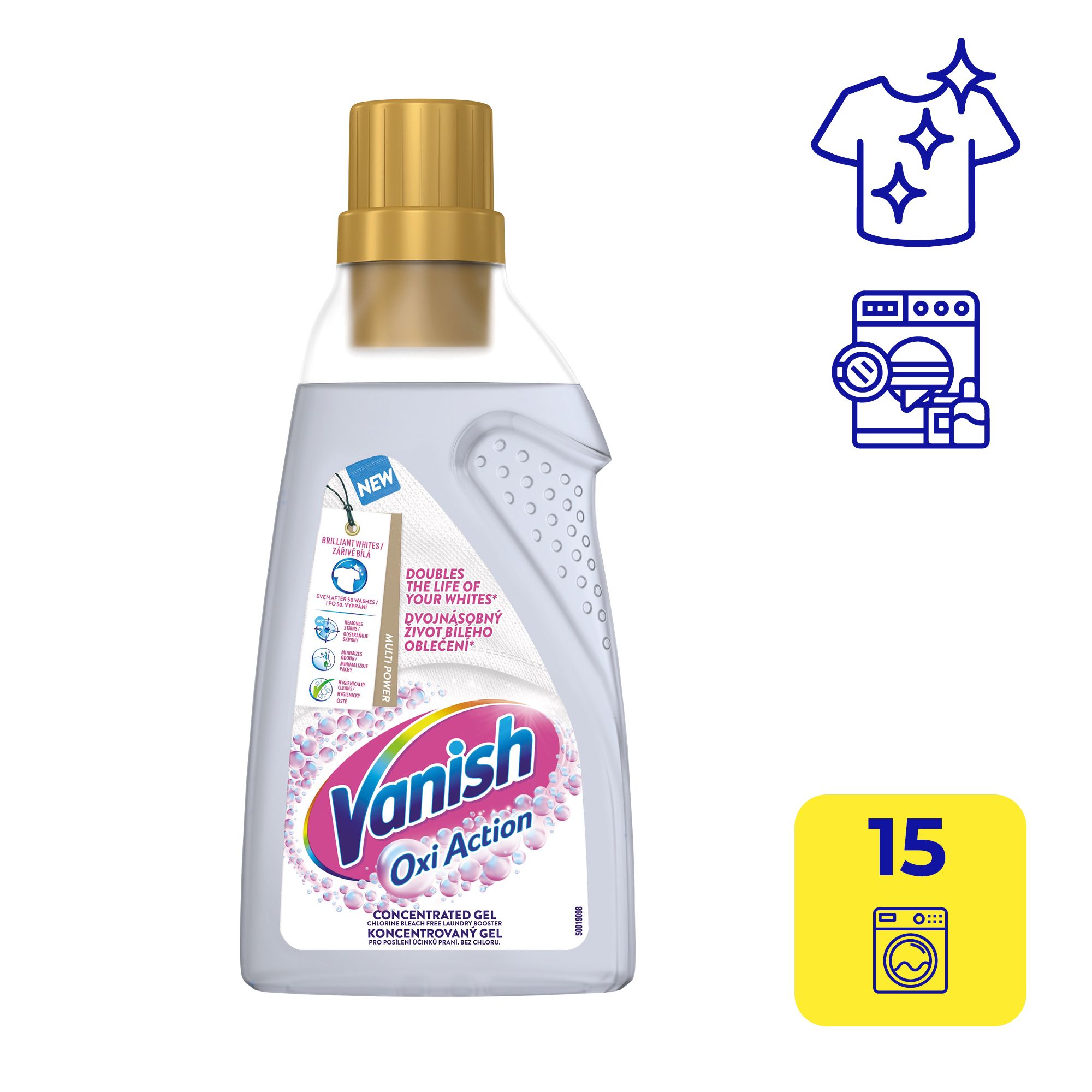 Vanish Oxi Action koncentrovaný gel na bělení a odstranění skvrn 750ml