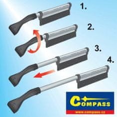 Compass Škrabka s košťátkem ALU teleskopická 44 - 66cm