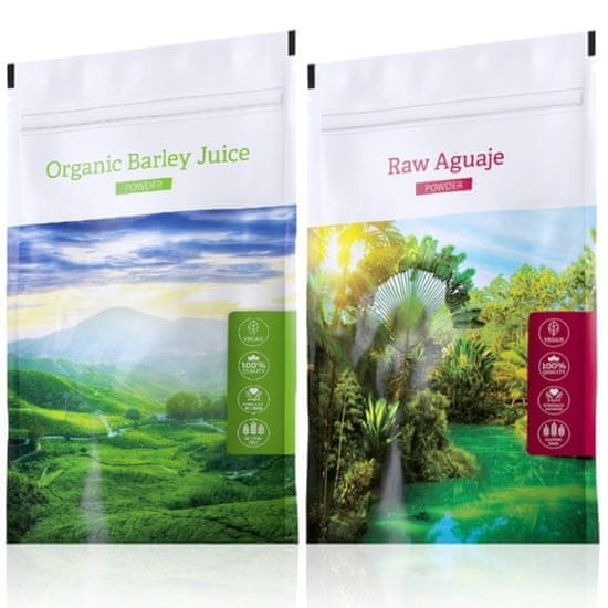 Energy Organic Barley Juice powder 100 g + Raw Aguaje caps 120 kapslí