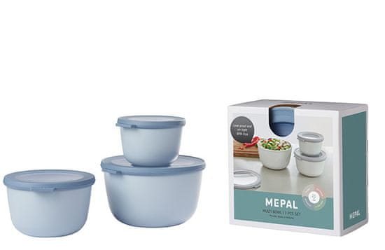 Mepal Set 3 ks misek Cirqula Nordic Blue 500+1000+2000 ml