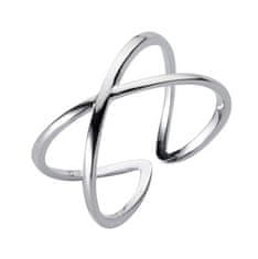 NUBIS Překřížený stříbrný prsten - velikost universální