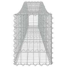 Petromila Klenuté gabionové koše 7 ks 400x30x40/60 cm pozinkované železo