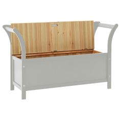 Greatstore Lavice šedá 107 x 45 x 75,5 cm masivní jedlové dřevo