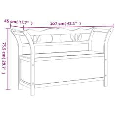 Greatstore Lavice 107 x 45 x 75,5 cm masivní jedlové dřevo