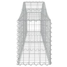 Vidaxl Klenuté gabionové koše 8 ks 200x30x40/60 cm pozinkované železo