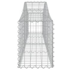 Vidaxl Klenuté gabionové koše 4 ks 200x30x40/60 cm pozinkované železo