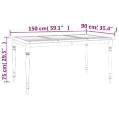 Vidaxl 5dílný zahradní jídelní set s poduškami masivní teakové dřevo