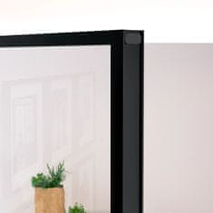 Greatstore Interiérové dveře černé 83x201,5 cm tvrzené sklo a hliník úzké