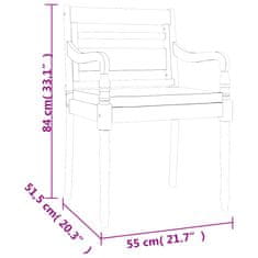Vidaxl 5dílný zahradní jídelní set s poduškami masivní teakové dřevo