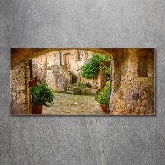 Wallmuralia Foto obraz sklo tvrzené Okouzlující ulička 125x50 cm 2 úchytky