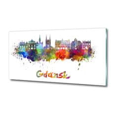 Wallmuralia Fotoobraz na skle Barevný Gdaňsk 125x50 cm 4 úchytky