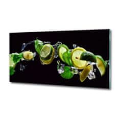 Wallmuralia Foto-obrah sklo tvrzené Limetka a citron 125x50 cm 2 úchytky