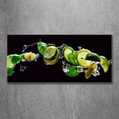 Wallmuralia Foto-obrah sklo tvrzené Limetka a citron 125x50 cm 2 úchytky