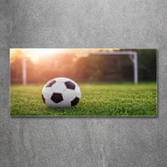 Wallmuralia Foto-obraz fotografie na skle Fotbal 125x50 cm 4 úchytky