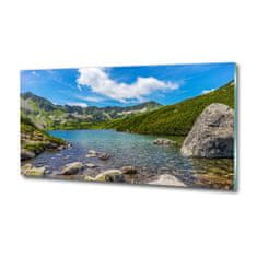 Wallmuralia Fotoobraz na skle Údolí Tatry 125x50 cm 4 úchytky