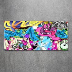 Wallmuralia Foto obraz fotografie na skle Graffiti 125x50 cm 2 úchytky