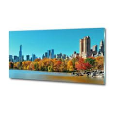 Wallmuralia Foto obraz skleněný horizontální New York podzim 125x50 cm 4 úchytky