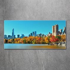 Wallmuralia Foto obraz skleněný horizontální New York podzim 125x50 cm 4 úchytky