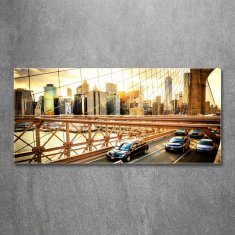Wallmuralia Foto obraz skleněný horizontální Brooklynský most 125x50 cm 4 úchytky