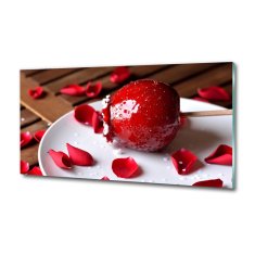 Wallmuralia Foto obraz skleněný horizontální Jablko na holi 125x50 cm 2 úchytky