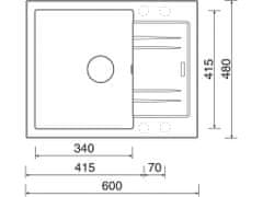 Sinks LINEA 600 N Truffle