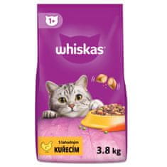 Whiskas granule kuřecí pro dospělé kočky 3,8 kg