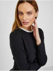 Orsay Černý dámský svetr s košilovou vsadkou M