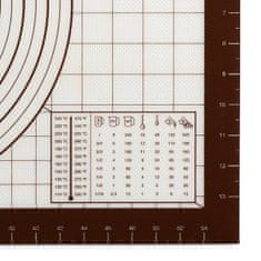 Lékué Lékué, Silikonová podložka na válení těsta s tahákem Non-stick pastry 60x40 cm | hnědá