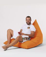 Atelier Del Sofa Zahradní sedací vak Pyramid Big Bed Pouf - Orange, Oranžová