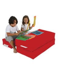 Atelier Del Sofa Zahradní sedací vak Kids Double Seat Pouf - Red, Červená