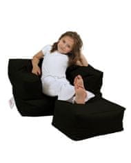 Atelier Del Sofa Zahradní sedací vak Kids Single Seat Pouffe - Black, Černá