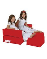 Atelier Del Sofa Zahradní sedací vak Kids Double Seat Pouf - Red, Červená