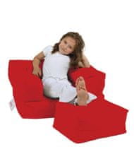 Atelier Del Sofa Zahradní sedací vak Kids Single Seat Pouffe - Red, Červená