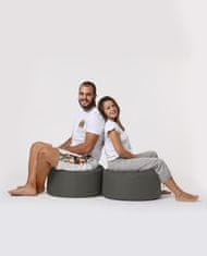 Atelier Del Sofa Zahradní taburet Round Pouf - Fume, Kouřová