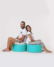 Atelier Del Sofa Zahradní taburet Round Pouf - Turquoise, Tyrkysová