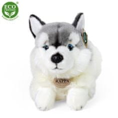 Rappa Plyšový pes husky ležící 30 cm ECO-FRIENDLY