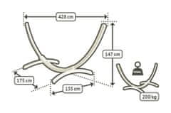 La Siesta Stojan na houpací síť Elipso do 200 kg
