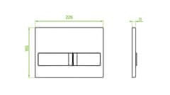 Laveo BENI VPB_095V WC tlačítko, chrom - Laveo