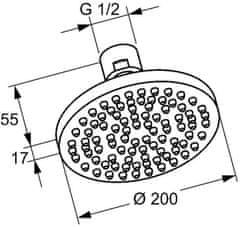 Kludi KLUDI A-QA talířová hlavová sprcha 20 cm 665100500 - Kludi