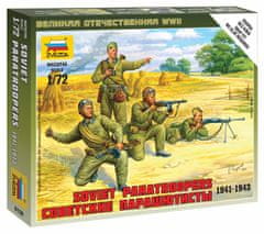 Zvezda figurky sovětští výsadkáři, Wargames (WWII) 6138, 1/72