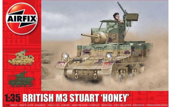 Airfix M3 Stuart, Honey (British Version), Classic Kit A1358, 1/35