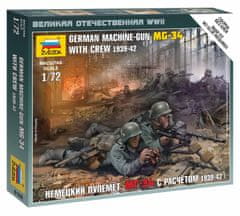 Zvezda figurky německá obsluha kulometu, východní fronta 1941, Wargames (WWII) 6106, 1/72